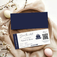 Nautical Cruise Ship Boarding pass wedding