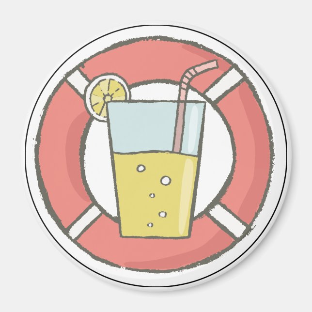 Nautical Cruise Ship Drink Door Finder Magnet (Front)