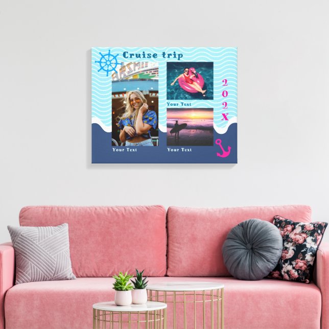 Nautical Cruise Trip Photo Canvas Print (Insitu(LivingRoom))