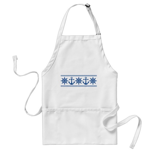 Nautical custom apron - choose style & color (Front)