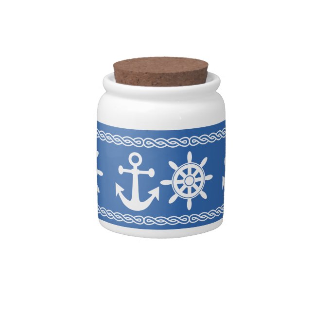 Nautical custom candy jar (Front)