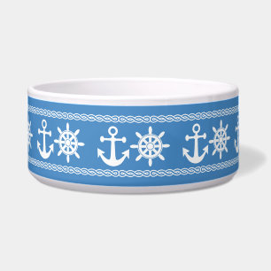 Nautical custom color pet bowls