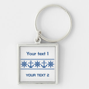 Nautical custom key chain