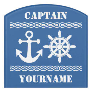Nautical custom text & color door sign