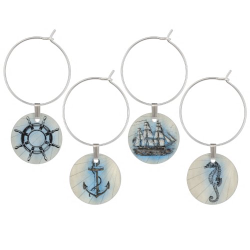 Nautical Cute hip Wine Charms