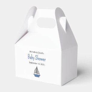Nautical Cute Sailboat Boy Couples Baby Shower Favor Boxes