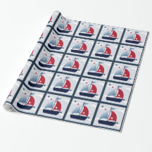Nautical Cute Sailboat Design Wrap