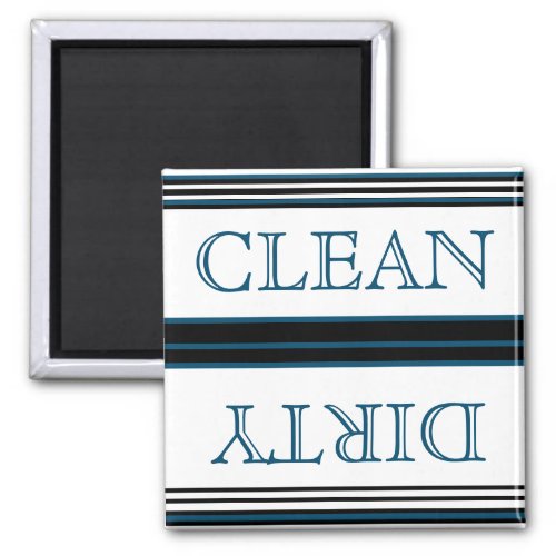 Nautical  Dark Teal Blue Dishwasher Dirty Clean  Magnet