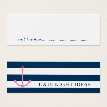 Nautical Date Night Idea Bridal Shower Game by DearHenryDesign at Zazzle