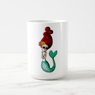 Nautical Day of The Dead Mermaid Coffee Mug
