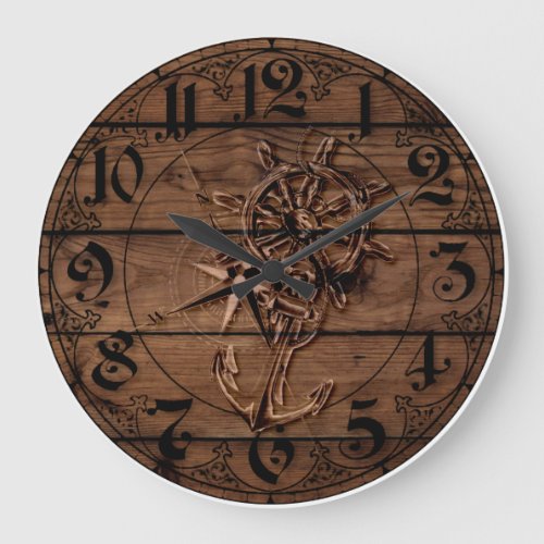 Nautical Deck Large Clock