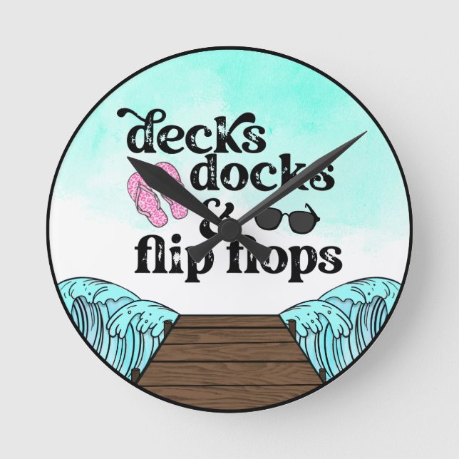 Nautical Deck Round Clock (Front)