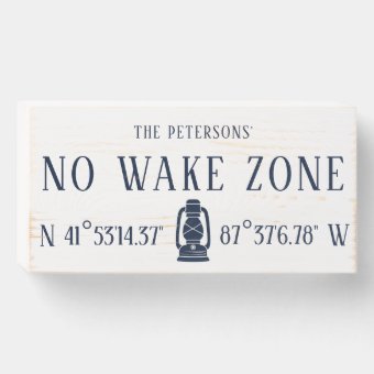 No Wake Zone Sign XVII