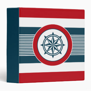 Nautical design 3 ring binder