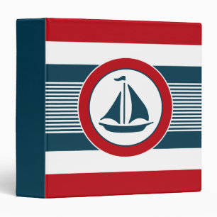Nautical design 3 ring binder