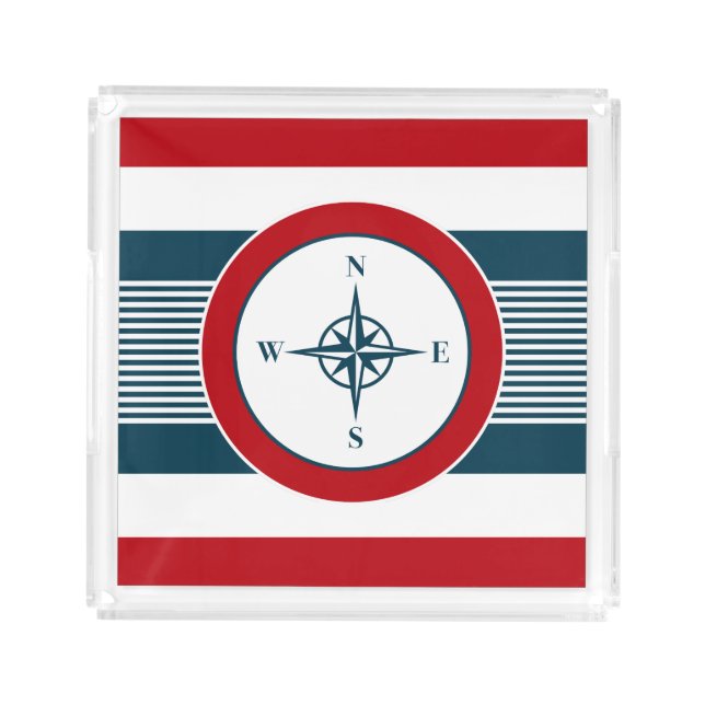 Nautical design acrylic tray (Front)