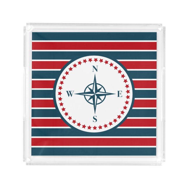 Nautical design acrylic tray (Front)