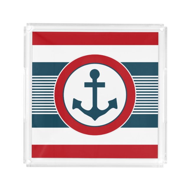 Nautical design acrylic tray (Front)