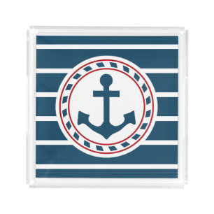 Nautical design acrylic tray