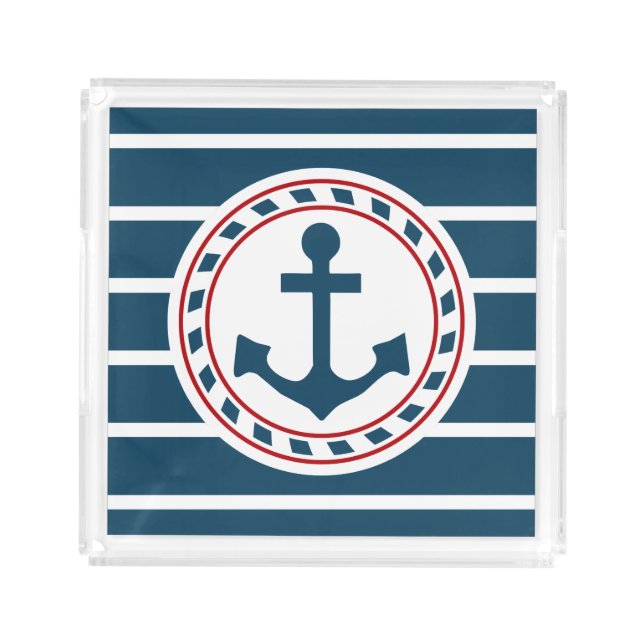 Nautical design acrylic tray (Front)
