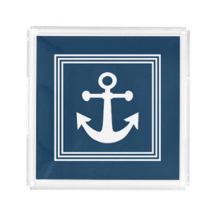 Nautical design acrylic tray