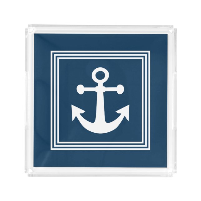 Nautical design acrylic tray (Front)
