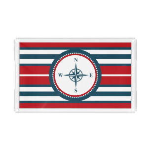 Nautical design acrylic tray