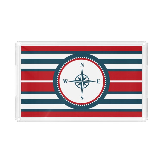 Nautical design acrylic tray (Front)