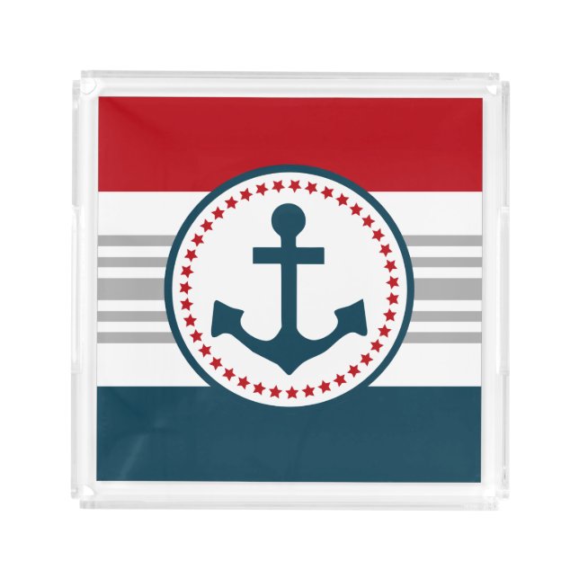 Nautical design acrylic tray (Front)