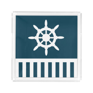 Nautical design acrylic tray