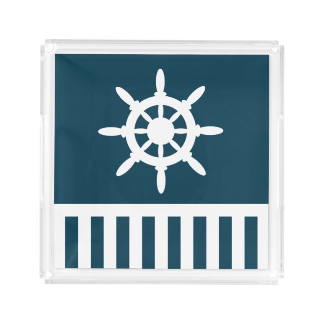 Nautical design acrylic tray (Front)