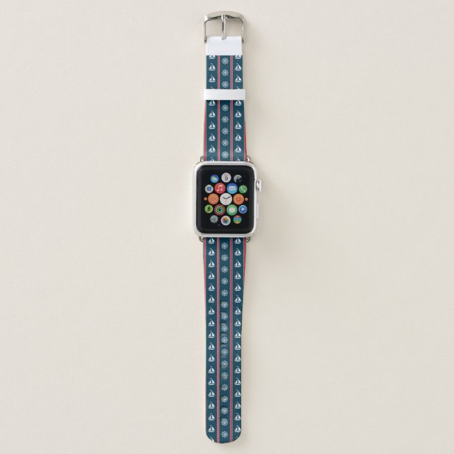 Nautical design apple watch band (Front)