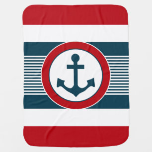 Nautical design baby blanket