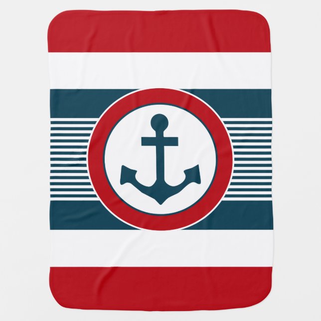 Nautical design baby blanket (Front)