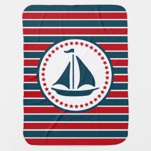 Nautical design baby blanket