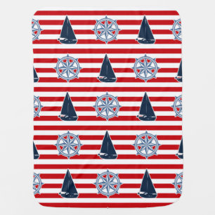 Nautical design baby blanket