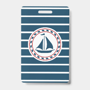 Nautical design badge