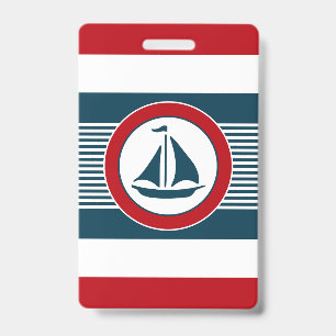 Nautical design badge