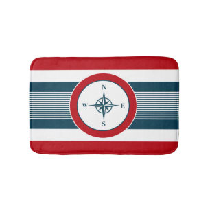 Nautical design bath mat