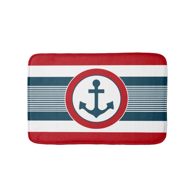 Nautical design bathroom mat (Front)