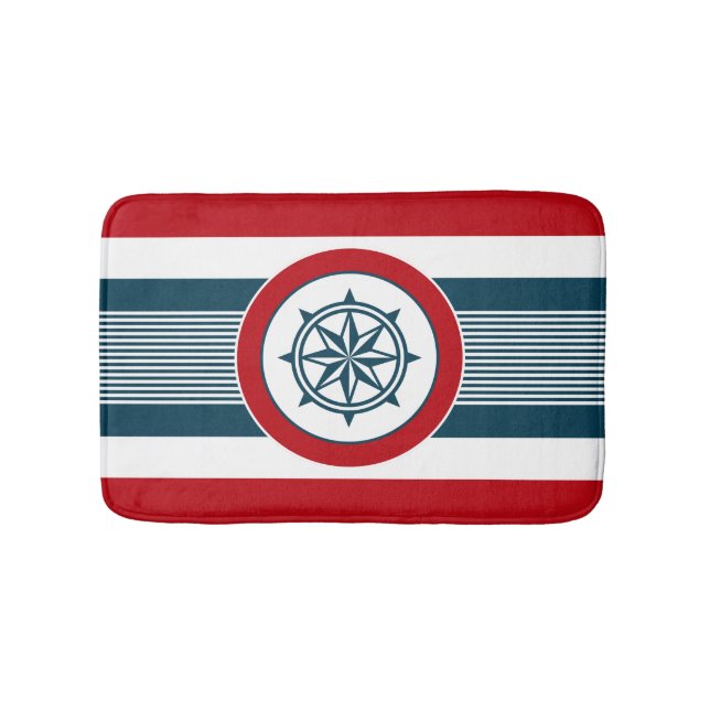 Nautical design bathroom mat (Front)