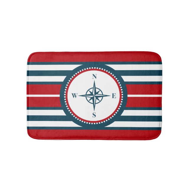 Nautical design bathroom mat (Front)