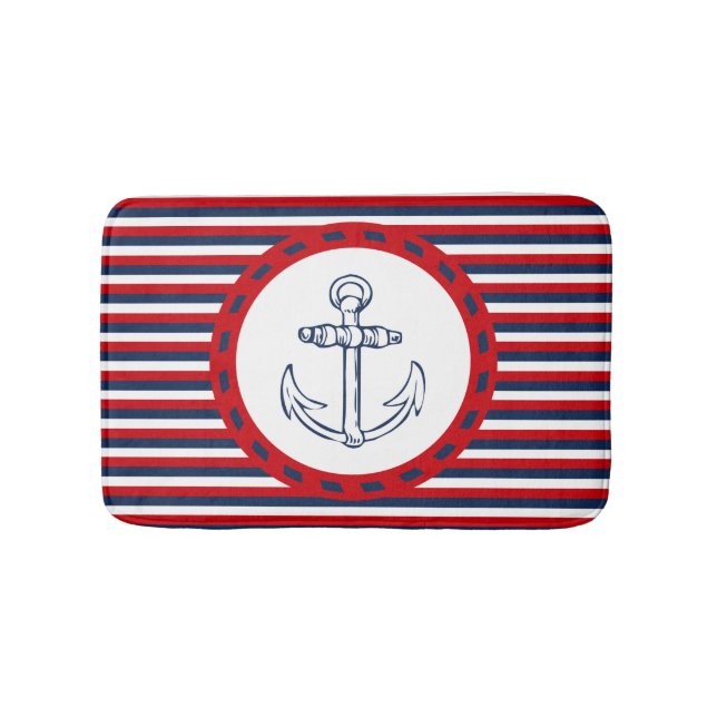Nautical design bathroom mat (Front)