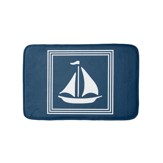Nautical design bathroom mat (Front)