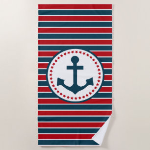 Nautical design beach towel