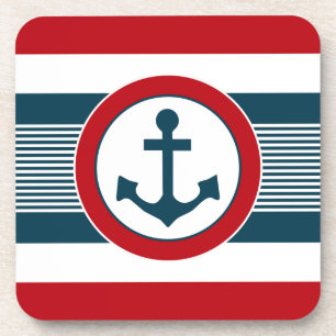 Nautical design beverage coaster