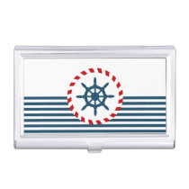Nautical design business card holder