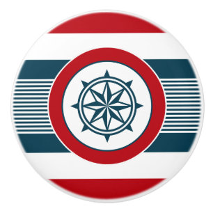 Nautical design ceramic knob