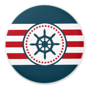 Nautical design ceramic knob