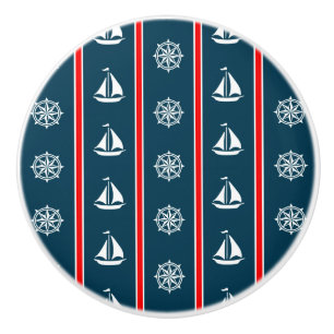 Nautical design ceramic knob